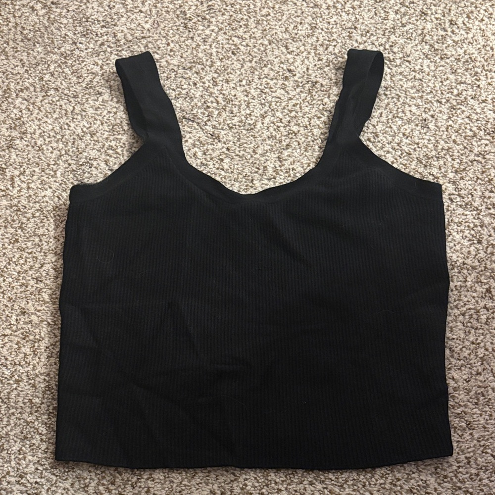 Black Rib Knit Abercrombie and Fitch Tank Top